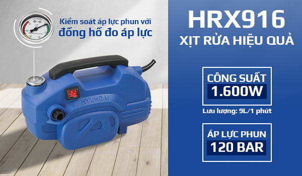Hình ảnh Máy xịt rửa công nghiệp Hyundai HRX916